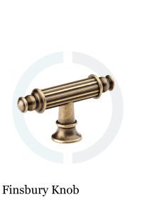 Finsbury T Knob - Antique Brass 78