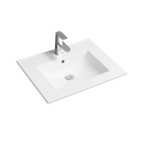 Ceramic 61cm Inset Basin with Scooped Bowl - Thin-Edge