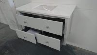 Norton wall hung bathroom vanity unit with undercounter basin