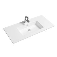 Thin-Edge 4012 Ceramic 101cm Inset Basin with Rectangular Bowl