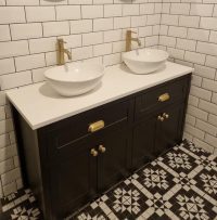 Double Painted Vnity Unit