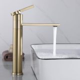 Golden Tall Basin Faucet, Copper Brushed Gold