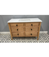 Chelmsford Oak Large Vanity Unit | Single Under mounted Basin
