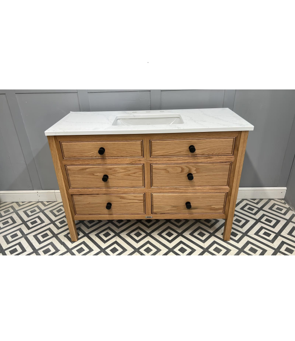 Chelmsford Oak Large Vanity Unit | Single Under mounted Basin