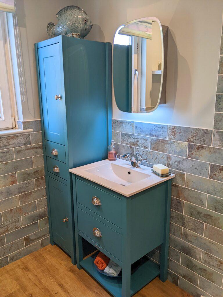 Norton tall boy custom bathroom storage unit