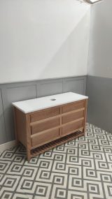 Oak Vanity with sit on basin
