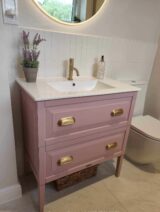 Beverly painted vanity unit with inset ceramic basin