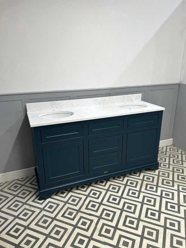 Hampton Large Bathroom Vanity Unit | Double Undermounted Basins