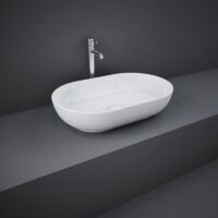 RAK Feeling Oval Countertop Wash Basin 550mm Wide - Alpine White