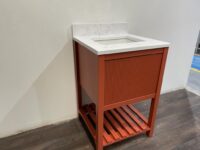 Reeded Single Drawer Norton Vanity with Undermounted Basin