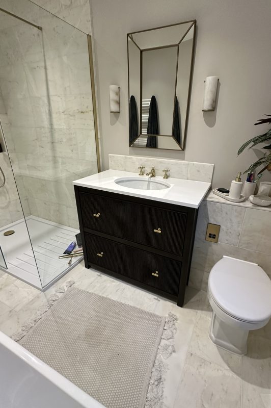 Chelsea Reeded Oak Bathroom Vanity Unit | Single Undermounted Basin