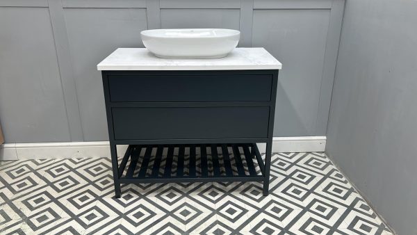 Bailey Painted Bathroom Vanity | Single Sit On Basin