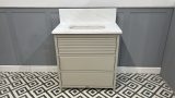 Bailey Single Chest Vanity Unit | Reeded Drawer | Undermounted Basin