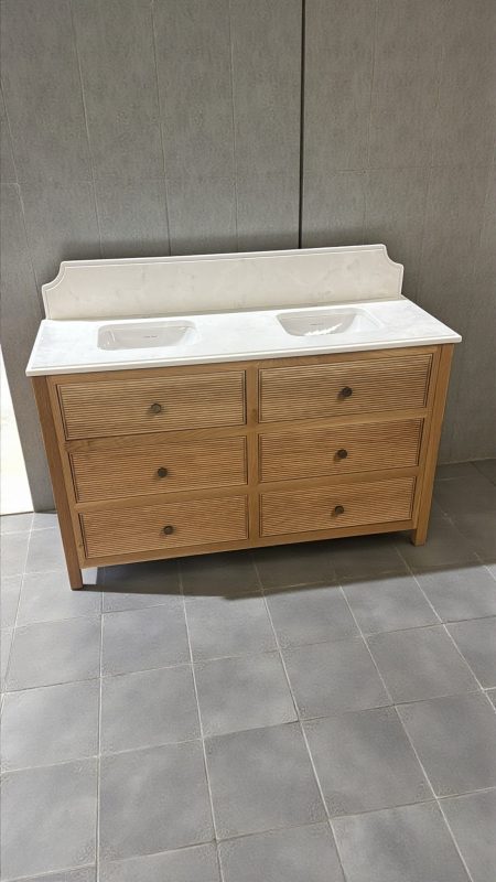 Chelmsford Chest Reeded double vanity cabinet