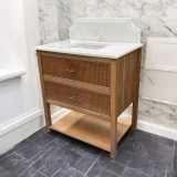 Norton Fluted Oak Vanity Unit | Single Under mounted Basin