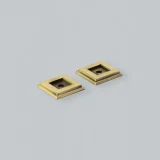 H & H Liberty D Handle Square Backplate BSB 25mm (Pair)