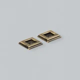 H & H Liberty D Handle Square Backplate DBB 25mm (Pair)