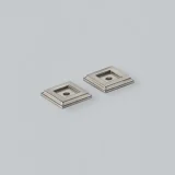 H & H Liberty D Handle Square Backplate DN 25mm (Pair)