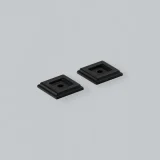 H & H Liberty D Handle Square Backplate MBL 25mm (Pair)