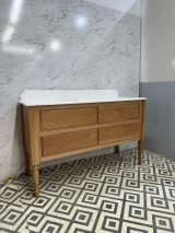 Windsor Oak Vanity Unit | With Double Undermount Basins