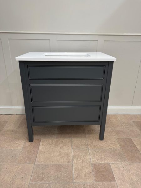 800mm Chelmsford Painted Vanity Unit | Single Undermounted Basin in stock