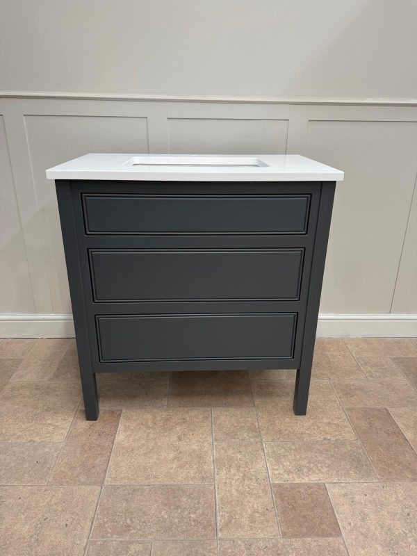 800mm Chelmsford Painted Vanity Unit | Single Undermounted Basin in stock