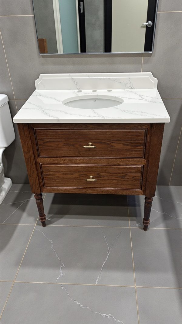 Windsor Oak Vanity Unit | Single Basin