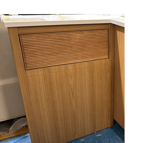 Oak Bathroom toilet housing Reeded Front