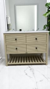 Norton Vanity Double Undermounted Basin | Reeded Drawer Fronts