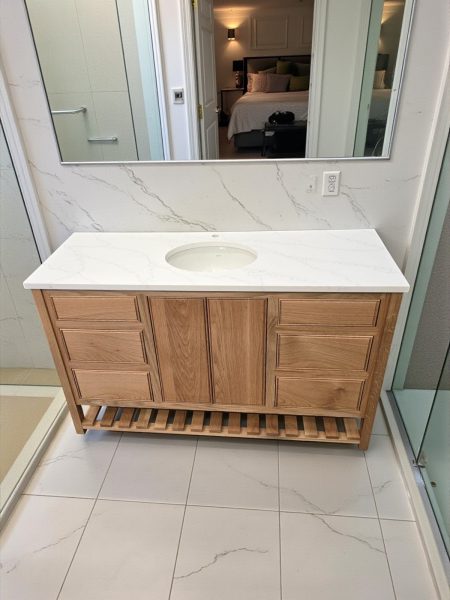 Portofino Oak Vanity Unit | Single Undermounted Basin