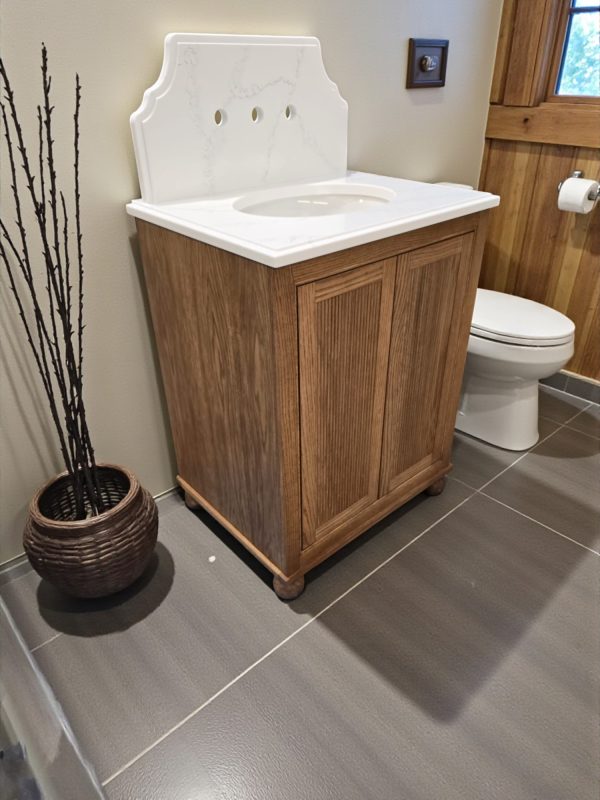 Vittoria Reeded Oak Vanity Unit | Single Undermounted Basin